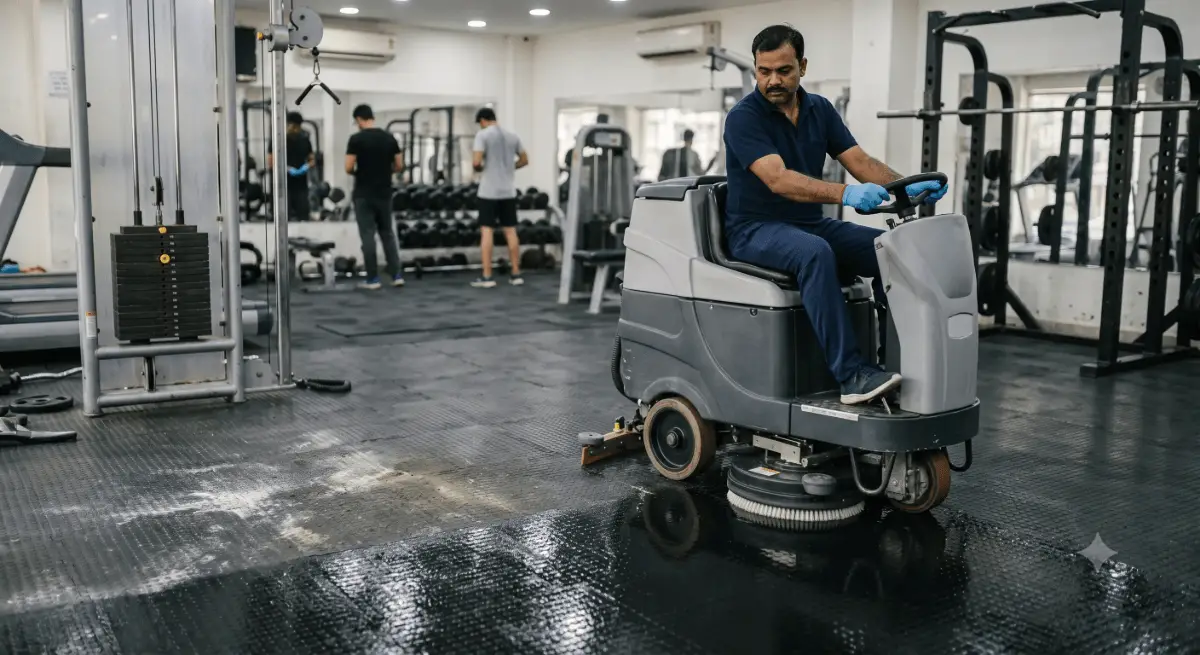 Rubber Floor & Surface Cleaning